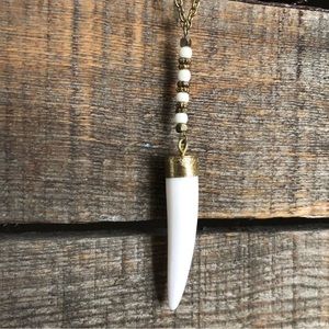 ZAD Bone Tusk Pendant Necklace